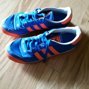 Adidas blue and orange sneakers mens size 6